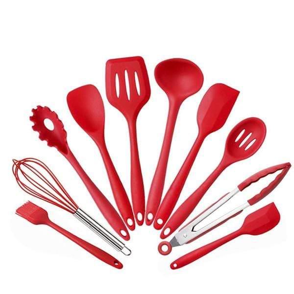 Planet Gates 10pcs Red 10pcs 5pcs Silicone Cooking Utensils Sets Heat Resistant Kitchenware Baking Utensils Kitchen Cooking Tools Set Accessories