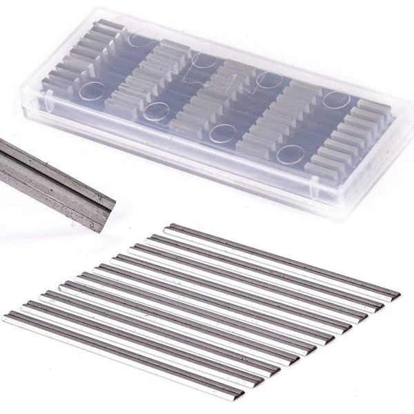 Planet Gates 10Pcs Reversible Carbide Planer blades 82mm x 5.5mm For Cutting Soft Hard Woods Ply-wood Board Mayitr Woodworking Power Tool