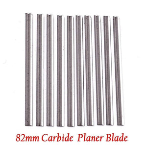 Planet Gates 10Pcs Reversible Carbide Planer blades 82mm x 5.5mm For Cutting Soft Hard Woods Ply-wood Board Mayitr Woodworking Power Tool