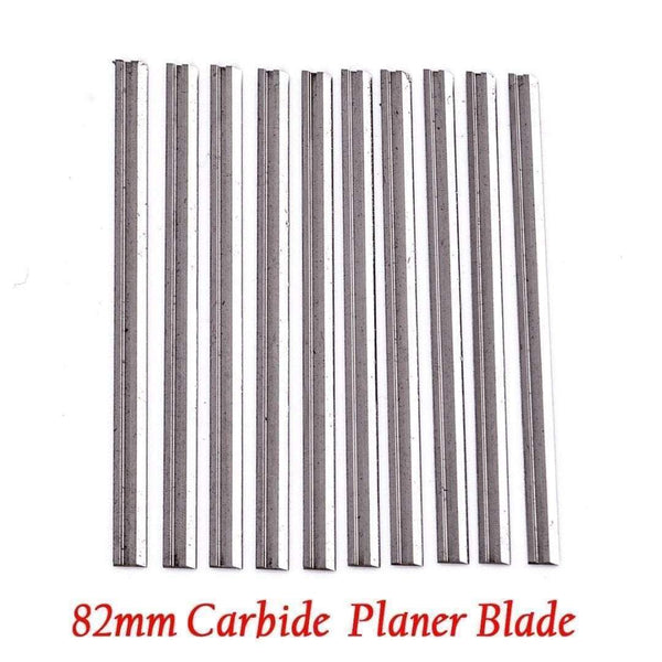 Planet Gates 10Pcs Reversible Carbide Planer blades 82mm x 5.5mm For Cutting Soft Hard Woods Ply-wood Board Mayitr Woodworking Power Tool