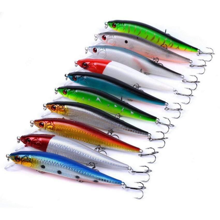 Planet Gates 10pcs/set 23g 14cm Isca Artificial Hard Bait Pesca Minnow Fishing Lures Wobbler Crankbait Hook 3D Eyes Fishing Crankbait Leurre