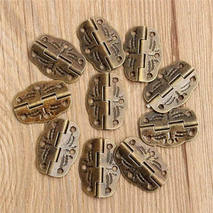 10pcs/Set 30mm X22mm Door Butt Hinges Alloy Rotated From 0 Degrees To 280 Degrees Antique Bronze Tool Parts