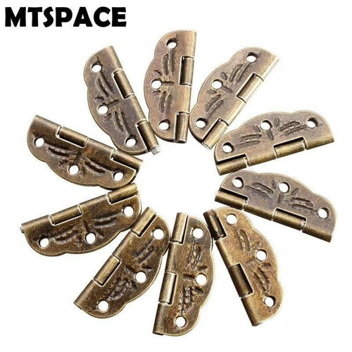 10pcs/Set 30mm X22mm Door Butt Hinges Alloy Rotated From 0 Degrees To 280 Degrees Antique Bronze Tool Parts