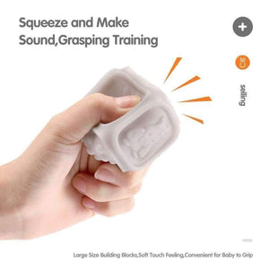 Planet Gates 10pcs/set Baby Grasp Ball Toy 3D Animal Number Touch Hand Soft Balls Baby Massage Rubber Teethers Squeeze Toy Bath Ball