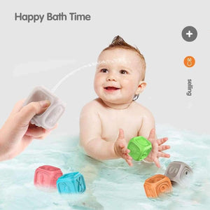 Planet Gates 10pcs/set Baby Grasp Ball Toy 3D Animal Number Touch Hand Soft Balls Baby Massage Rubber Teethers Squeeze Toy Bath Ball