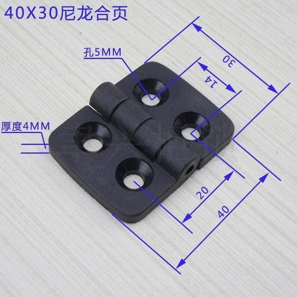 Planet Gates 10pcs/set Black Color Nylon Plastic Butt Hinge for Wooden Box Furniture Electric Cabinet Hardware