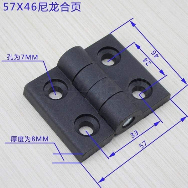 Planet Gates 10pcs/set Black Color Nylon Plastic Butt Hinge for Wooden Box Furniture Electric Cabinet Hardware