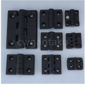 10pcs/set Black Color Nylon Plastic Butt Hinge For Wooden Box Furniture Electric Cabinet Hardware