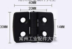 10pcs/set Black Color Nylon Plastic Butt Hinge For Wooden Box Furniture Electric Cabinet Hardware