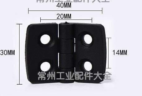 10pcs/set Black Color Nylon Plastic Butt Hinge For Wooden Box Furniture Electric Cabinet Hardware