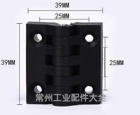 10pcs/set Black Color Nylon Plastic Butt Hinge For Wooden Box Furniture Electric Cabinet Hardware