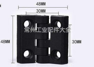 10pcs/set Black Color Nylon Plastic Butt Hinge For Wooden Box Furniture Electric Cabinet Hardware