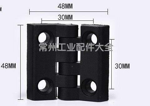 10pcs/set Black Color Nylon Plastic Butt Hinge For Wooden Box Furniture Electric Cabinet Hardware
