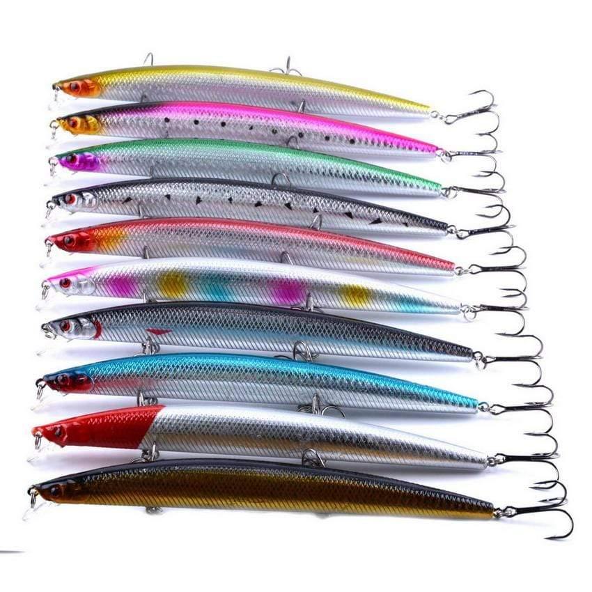 Planet Gates 10pcs/set Minnow Fishing Lure 18cm 26g Plastic Deep Sea Fishing Bait Floating Lure Tackle Hook isca artificial bait