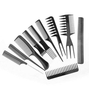 Planet Gates 10pcs/Set Professional Hair Brush Comb Salon Barber Anti-static Hair Combs Hairbrush Hairdressing Combs Hair Care Styling Tools