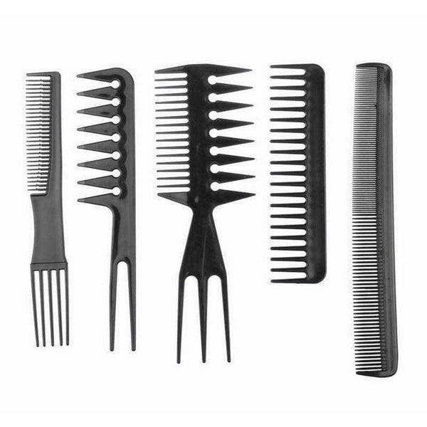 Planet Gates 10pcs/Set Professional Hair Brush Comb Salon Barber Anti-static Hair Combs Hairbrush Hairdressing Combs Hair Care Styling Tools