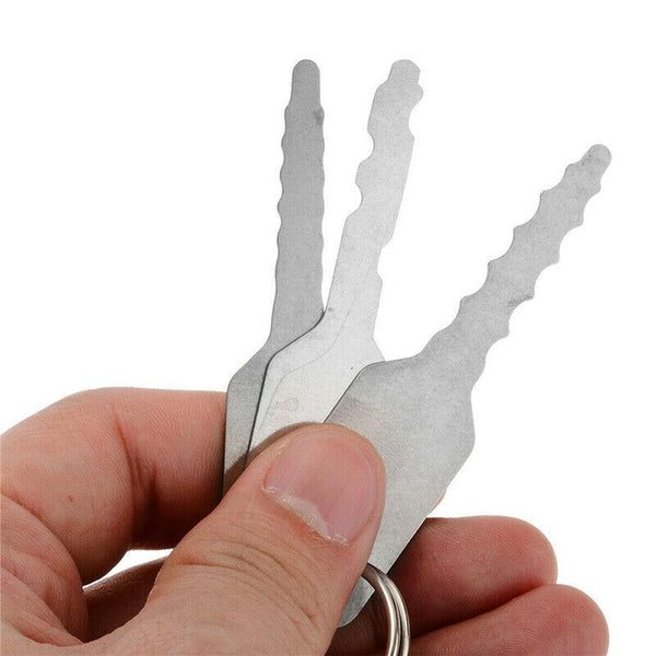 Planet Gates 10Pcs/Set Stainless Jiggler And High Quality Keys Dual Sided Car Unlock Lock Open Repair Accessories Tool Kit