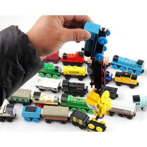 Planet Gates 10pcs/set Wooden Vehicles Thomas and His Friends Trains Model Toy Magnetic Thomas Train Great Kids Christmas Toys Gifts for Kids