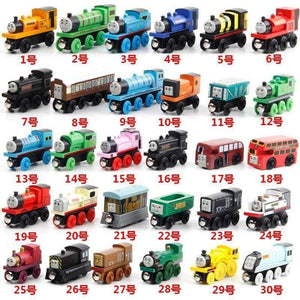 Planet Gates 10pcs/set Wooden Vehicles Thomas and His Friends Trains Model Toy Magnetic Thomas Train Great Kids Christmas Toys Gifts for Kids