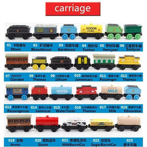 Planet Gates 10pcs/set Wooden Vehicles Thomas and His Friends Trains Model Toy Magnetic Thomas Train Great Kids Christmas Toys Gifts for Kids