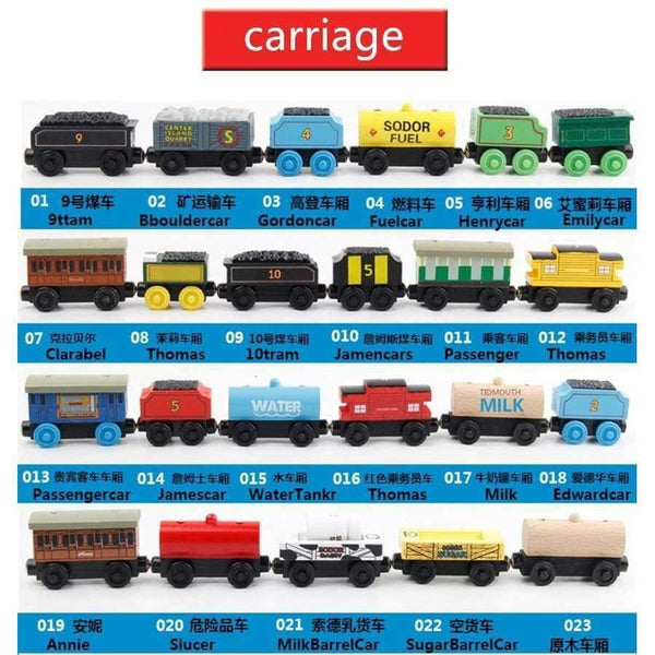 Planet Gates 10pcs/set Wooden Vehicles Thomas and His Friends Trains Model Toy Magnetic Thomas Train Great Kids Christmas Toys Gifts for Kids