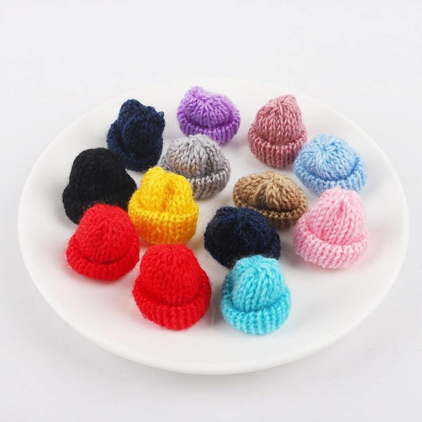 Planet Gates 10pcs Sewing Mini Soft Hat For Garment Decoration Kid's Doll Hat Children Hair Accessories DIY Art Craft Material