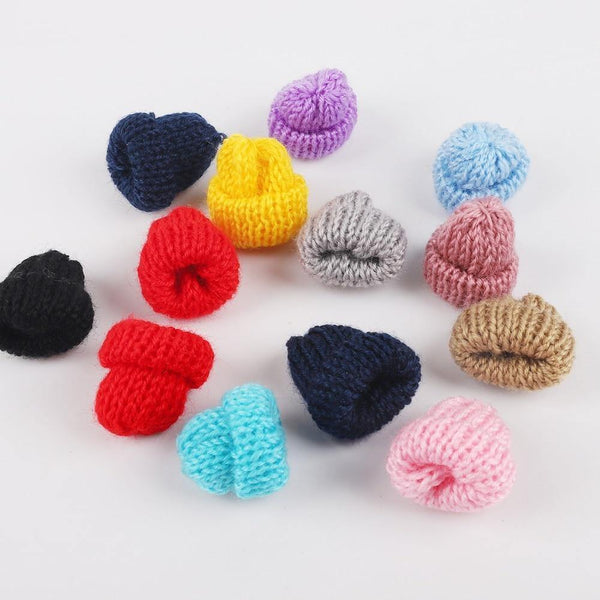 Planet Gates 10pcs Sewing Mini Soft Hat For Garment Decoration Kid's Doll Hat Children Hair Accessories DIY Art Craft Material