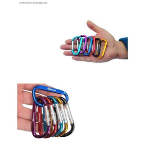 Planet Gates 10Pcs ShineTrip Aluminum D Shape Buckle Carabiner Survial Key Chain Carabine Hook Clip Camping Equipment EDC Paracord Buckles