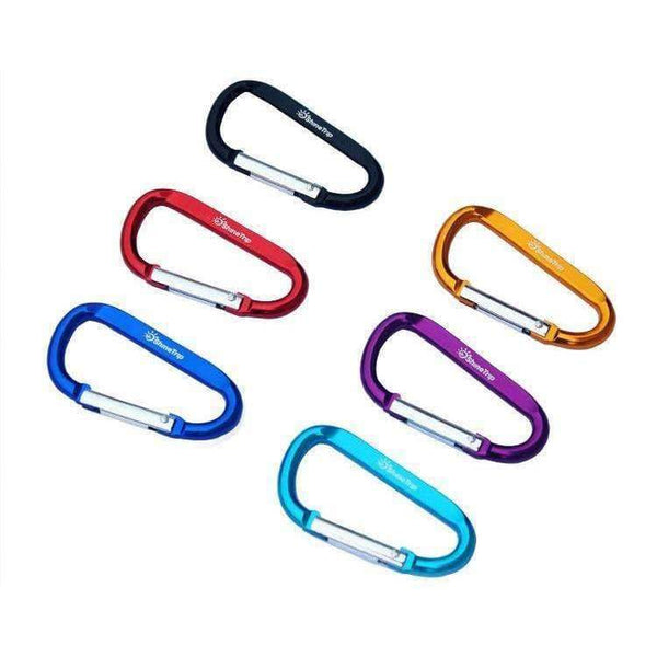 Planet Gates 10Pcs ShineTrip Aluminum D Shape Buckle Carabiner Survial Key Chain Carabine Hook Clip Camping Equipment EDC Paracord Buckles