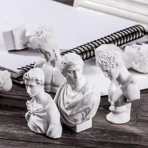 Planet Gates 10Pcs Sketch Avatar Plaster Model 5-8CM Resin Mini Character For Decoration Sketch practice Model Art Painting Supplies