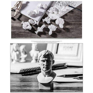 10Pcs Sketch Avatar Plaster Model 5-8Cm Resin Mini Character For Decoration Sketch Practice Model Art Painting Supplies