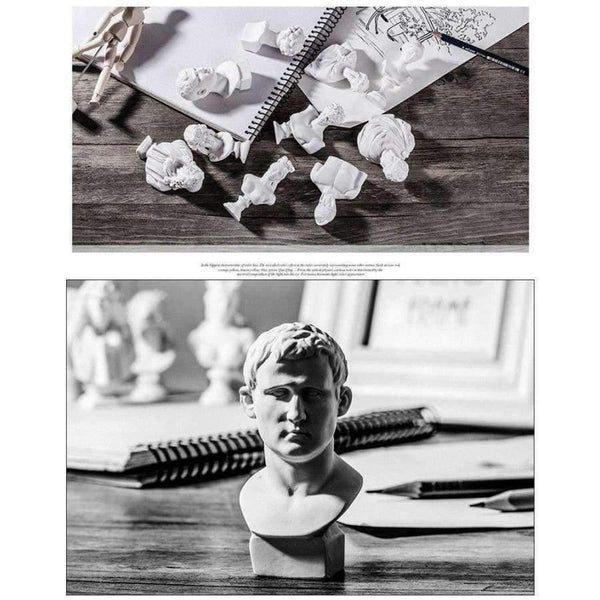 10Pcs Sketch Avatar Plaster Model 5-8Cm Resin Mini Character For Decoration Sketch Practice Model Art Painting Supplies