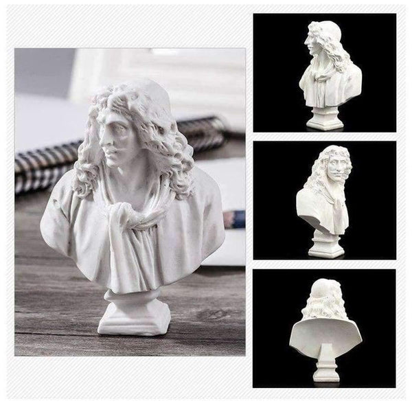 Planet Gates 10Pcs Sketch Avatar Plaster Model 5-8CM Resin Mini Character For Decoration Sketch practice Model Art Painting Supplies