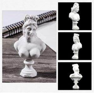 Planet Gates 10Pcs Sketch Avatar Plaster Model 5-8CM Resin Mini Character For Decoration Sketch practice Model Art Painting Supplies