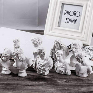 Planet Gates 10Pcs Sketch Avatar Plaster Model 5-8CM Resin Mini Character For Decoration Sketch practice Model Art Painting Supplies