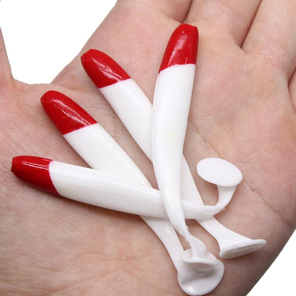 Planet Gates 10pcs Soft Lure 5.5/7/9cm Silicon Swimbaits isca Artificial Worm Soft Bait Fish Wobblers Bass Carp Flying Fishing Lure T Tail