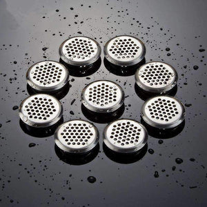 Planet Gates 10Pcs Stainless Steel 35mm Wardrobe shoe Cabinet Ventilating Mesh Hole Round Louver Ventilation Grille Air Ventilation System