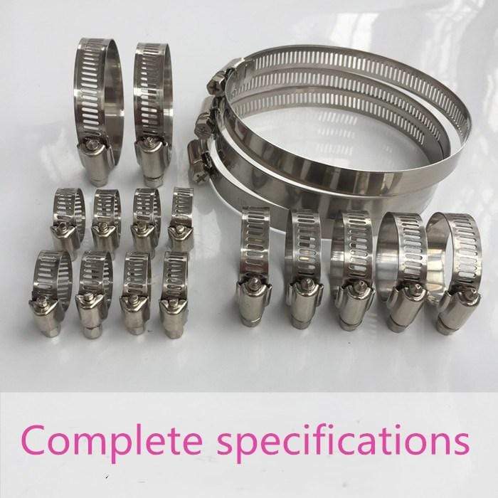 Planet Gates 10pcs Stainless Steel Adjustable Drive Hose Clamp Fuel Line Worm Size Clip  Hoop Hose Clamp Hot Sale
