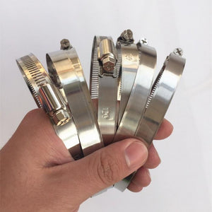 Planet Gates 10pcs Stainless Steel Adjustable Drive Hose Clamp Fuel Line Worm Size Clip  Hoop Hose Clamp Hot Sale
