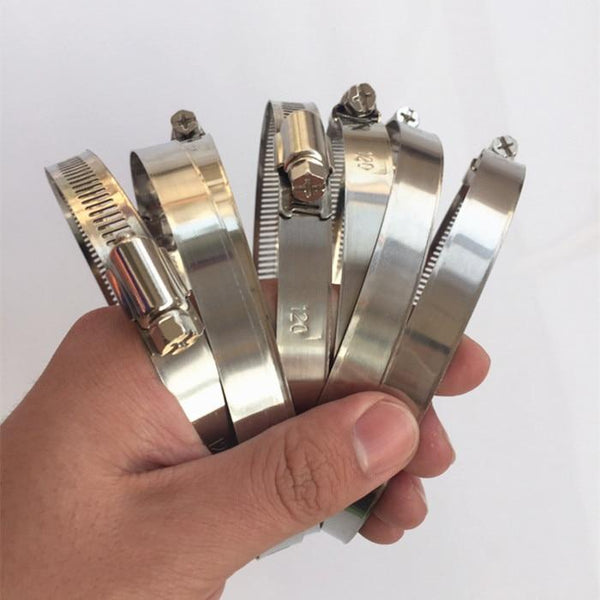 Planet Gates 10pcs Stainless Steel Adjustable Drive Hose Clamp Fuel Line Worm Size Clip  Hoop Hose Clamp Hot Sale