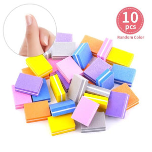 Planet Gates 10pcs Style B 10/20/30/50Pcs Coloful Nail Sponge Nail File Buffer Block Buffing Sanding Professional Nail Tools Double sided Pedicure Manicure