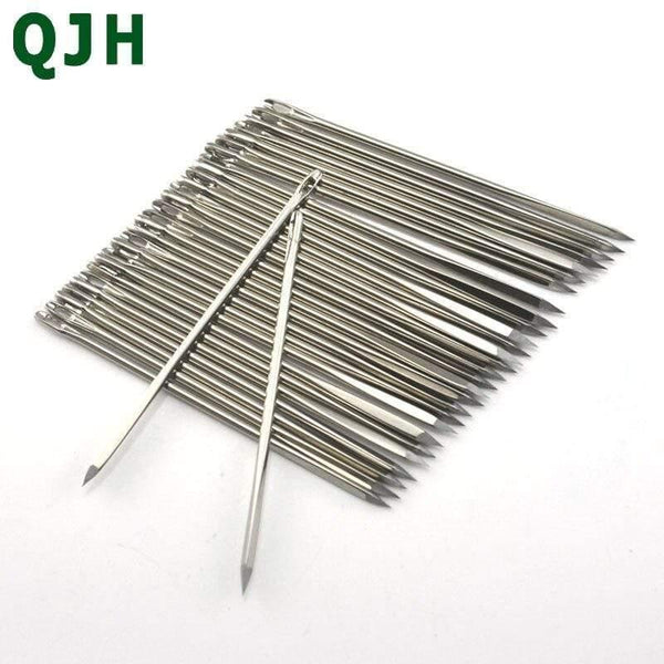 Planet Gates 10pcs Sweing Hand Needle Leather Fur Special Triangular Shaped Steel Needle DIY Leather Stitch Needlework Arts&Crafts Tool 5.8cm
