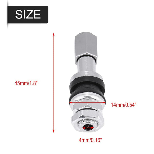 Planet Gates 10pcs TR43E Metal Car Truck Motorcycle Tubeless Tire Tyre Valve Stems With Dust Cap For Motorcycles Motorbike Cars Bicycles