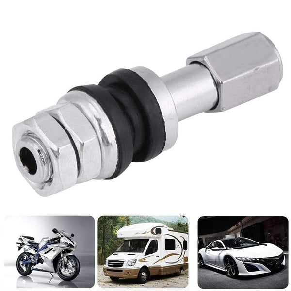 Planet Gates 10pcs TR43E Metal Car Truck Motorcycle Tubeless Tire Tyre Valve Stems With Dust Cap For Motorcycles Motorbike Cars Bicycles