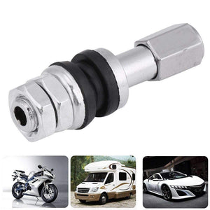 Planet Gates 10pcs TR43E Metal Car Truck Motorcycle Tubeless Tire Tyre Valve Stems With Dust Cap For Motorcycles Motorbike Cars Bicycles