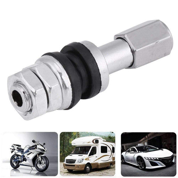Planet Gates 10pcs TR43E Metal Car Truck Motorcycle Tubeless Tire Tyre Valve Stems With Dust Cap For Motorcycles Motorbike Cars Bicycles