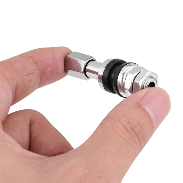 Planet Gates 10pcs TR43E Metal Car Truck Motorcycle Tubeless Tire Tyre Valve Stems With Dust Cap For Motorcycles Motorbike Cars Bicycles