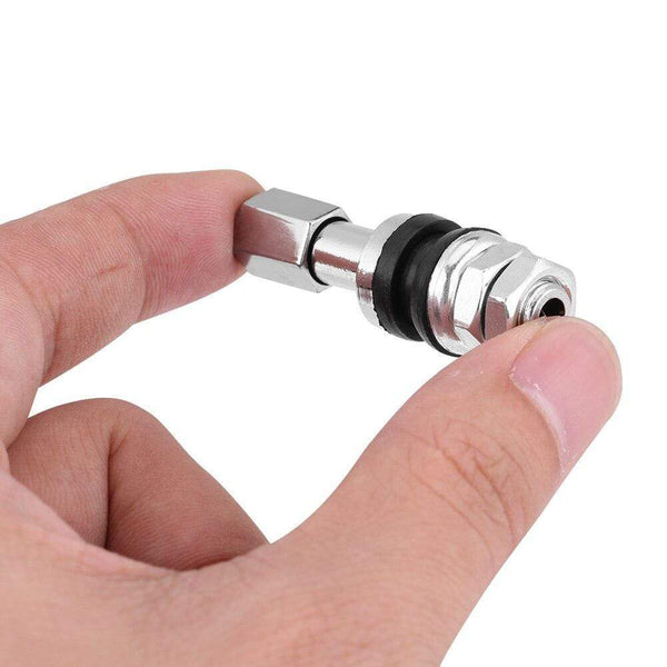 Planet Gates 10pcs TR43E Metal Car Truck Motorcycle Tubeless Tire Tyre Valve Stems With Dust Cap For Motorcycles Motorbike Cars Bicycles