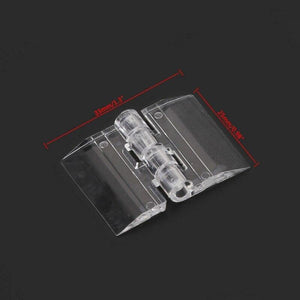 10Pcs Transparent Plastic Folding Hinges Durable Clear Acrylic Hinge Tools L69A