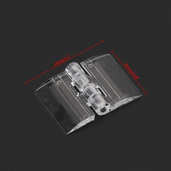 10Pcs Transparent Plastic Folding Hinges Durable Clear Acrylic Hinge Tools L69A